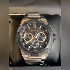 HB1513359 - Hugo Boss Men’s Supernova Black Dial Stainless Steel